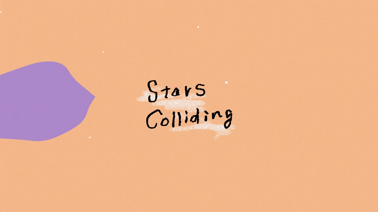 THE CHARM PARK「Stars Colliding」リリックビデオのワンシーン。