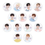 「SEVENTEEN 2019 POP UP STORE」で販売される缶バッジ。