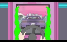 中田ヤスタカ「ぴこぴこ東京（feat. 眞白桃々）」ミュージックビデオのワンシーン。