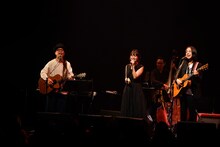 左からハナレグミ、坂本美雨、高野寛。（撮影：佐藤早苗）