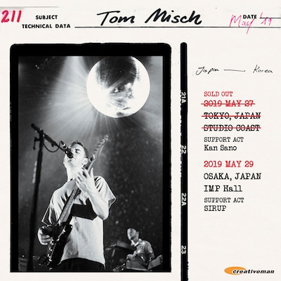 トム・ミッシュ来日公演告知ビジュアル