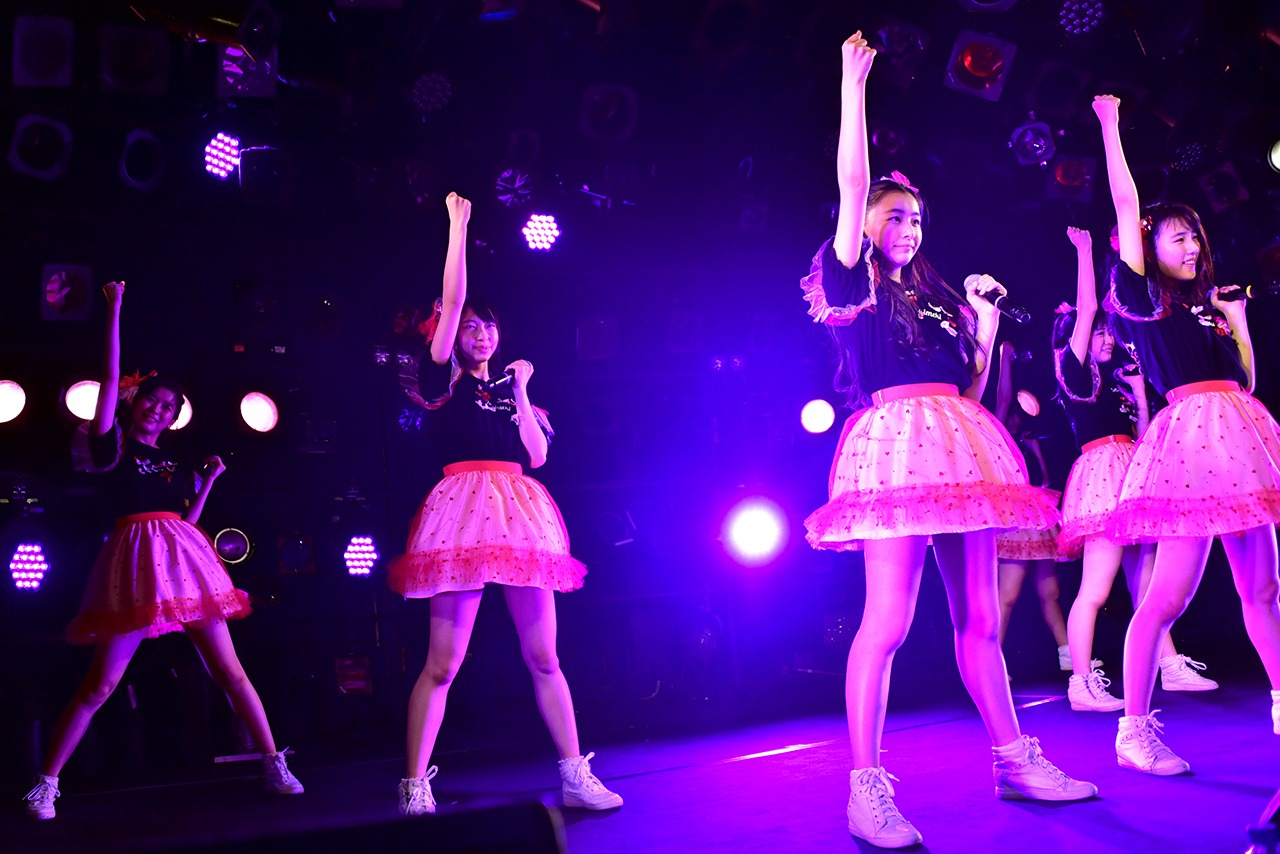 「ときめき▽宣伝部 春のライブハウスロックオンツアー2019」東京・渋谷CLUB QUATTRO公演の様子。