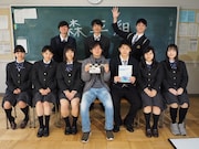 映画「色の街」撮影の様子。