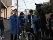 映画「色の街」撮影の様子。
