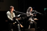 宮沢和史「留まらざること 川の如く」発売記念朗読会&トークイベントの様子。