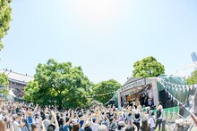 「GREENROOM FESTIVAL'19 15th Anniversary」でのTRI4THのライブの様子。（撮影：堂園博之）