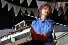 Buffalo Daughterの大野由美子（B, Vo, Electronics）。