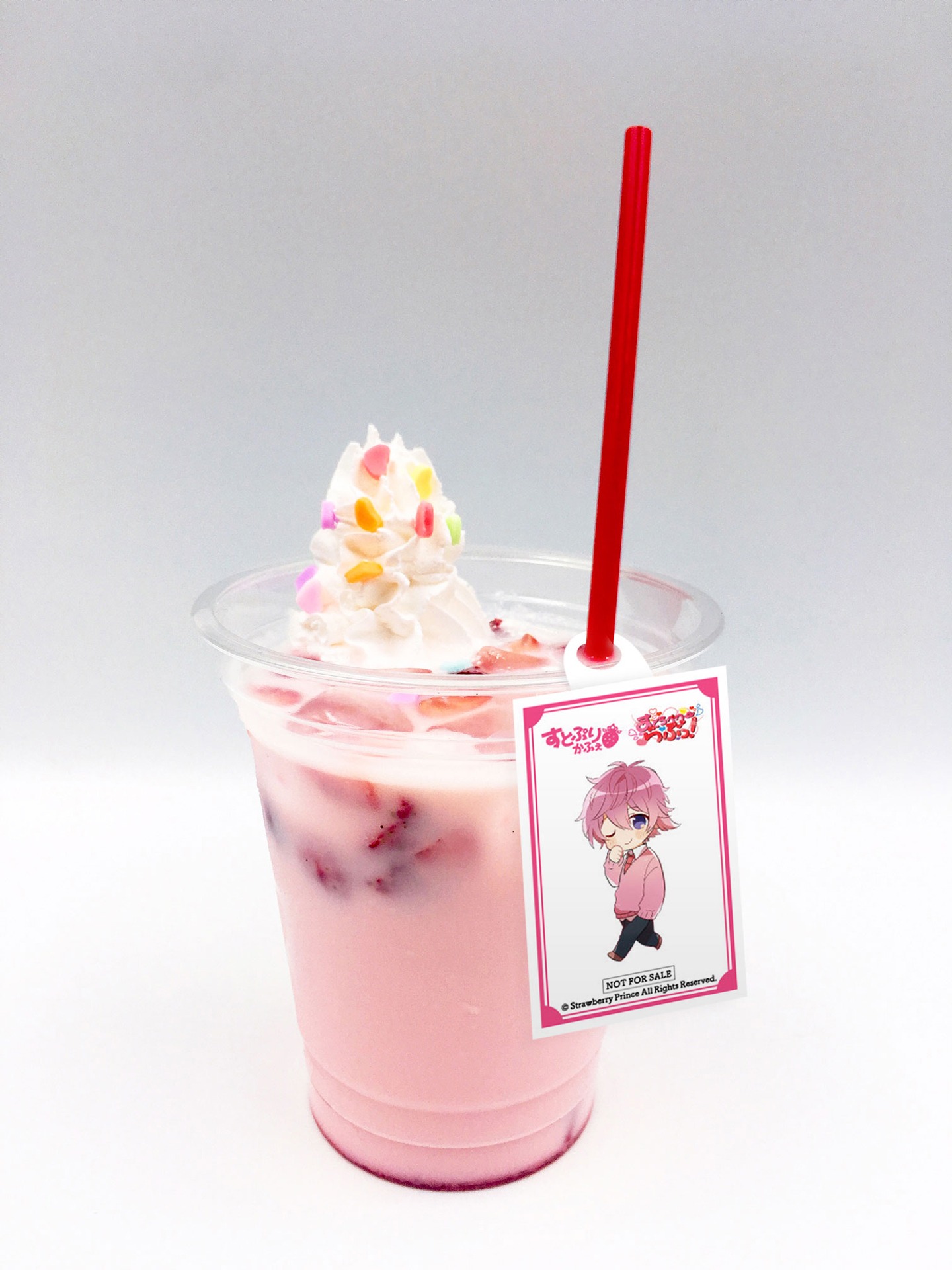 「すとぷりかふぇ」の「さとみくん（いちごみるく）」。