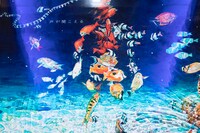 地下1階「深海」に展示された「海の幽霊」のジャケット。（写真提供：ソニー・ミュージックレーベルズ）