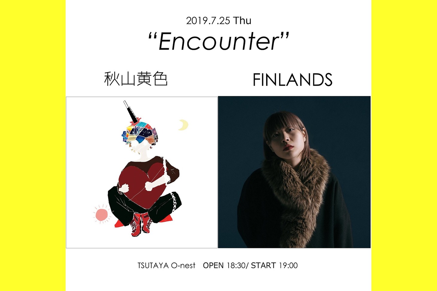 「秋山黄色 2MAN LIVE “Encounter”」ビジュアル
