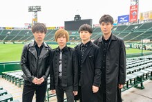 阪神甲子園球場を訪れたOfficial髭男dism。（写真提供：ABCテレビ）