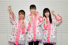 左から長月翠、阿部菜々実、間島和奏。