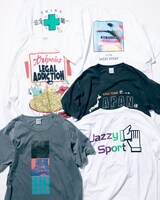 「Jazzy Sport POP UP SHOP in BEAMS T HARAJUKU」で販売されるTシャツ。