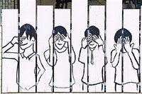 外壁に描かれているKANA-BOONのイラスト。