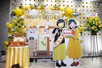 ロビーに飾られた「ぽーランド」国民からのスタンドフラワー。