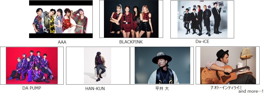 「a-nation 2019」大阪公演1日目の出演アーティスト。