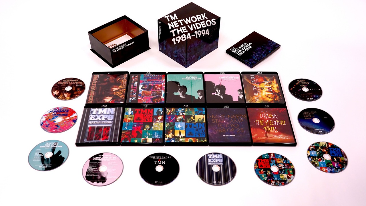 TM NETWORK「TM NETWORK THE VIDEOS 1984-1994」の展開図。