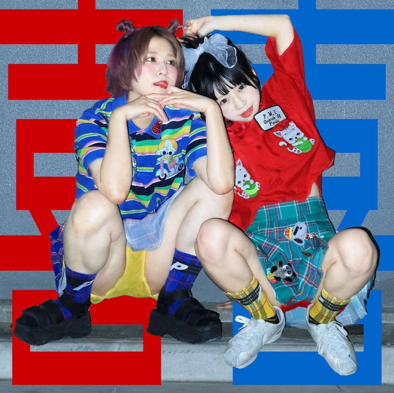 ヨネコとメイビーモエ、生き別れ姉妹という設定のアイドルユニット「ダブルハピネス」結成