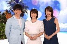 司会の渡部建、森高千里、加藤綾子。
