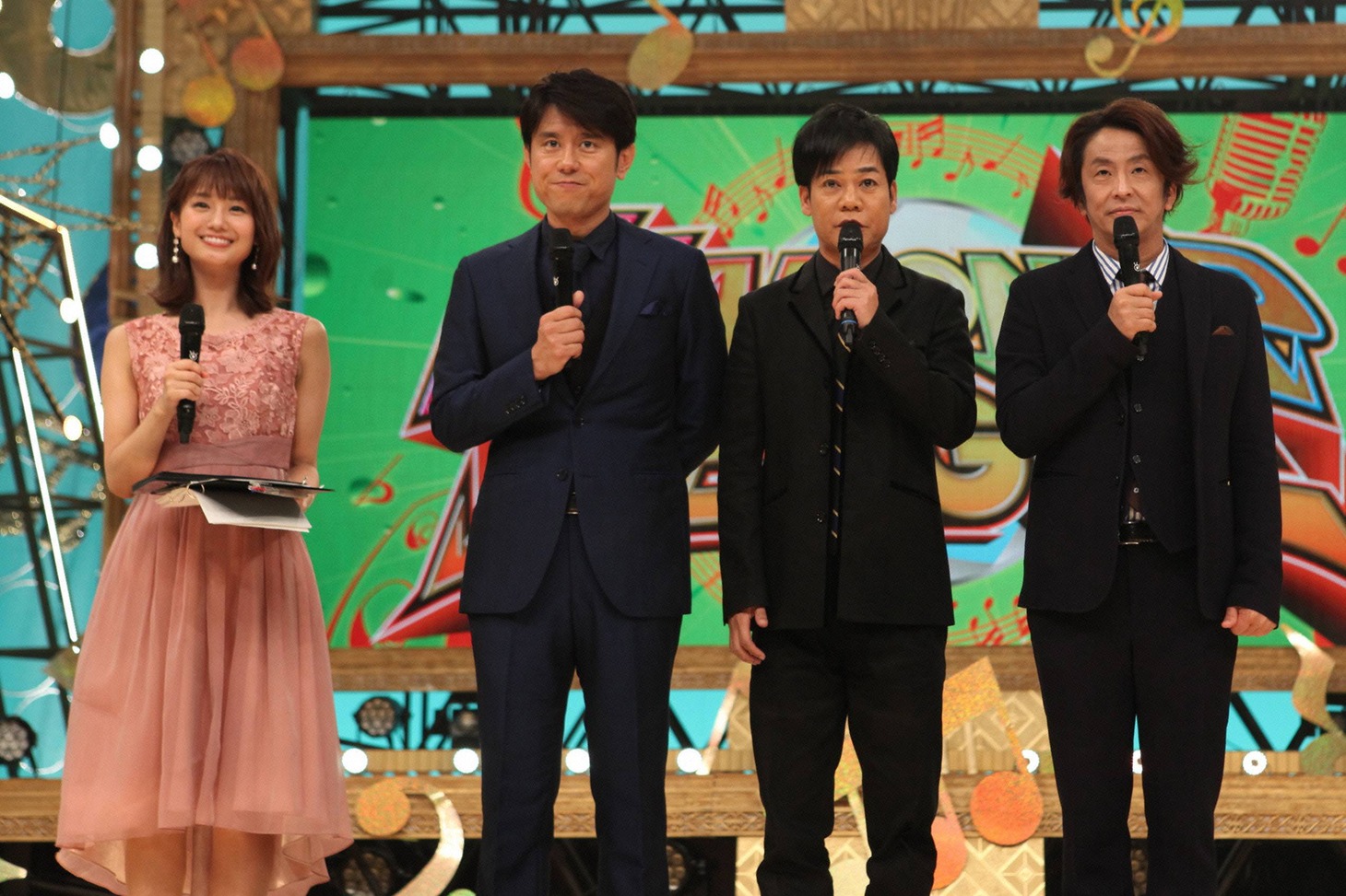 「金曜プレミアム『アカペラ日本一決定戦 全国ハモネプリーグ』」の収録の様子。
