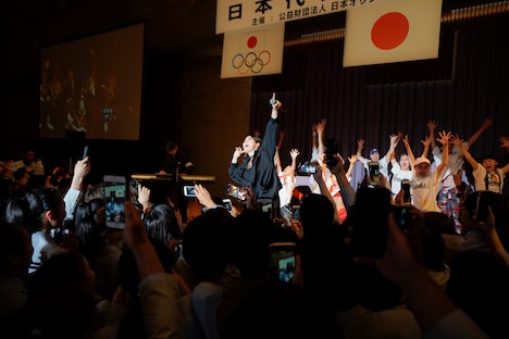 AI「第30回ユニバーシアード競技大会」日本代表選手団の結団式の様子。（撮影：上飯坂一）