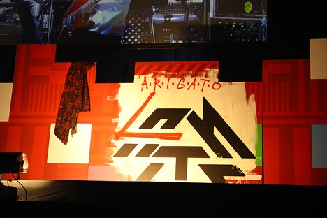 「20th Anniversary Live ランティス祭り2019 A・R・I・G・A・T・O ANISONG」3日目のフィナーレでYORKE.がペイントしたボード。