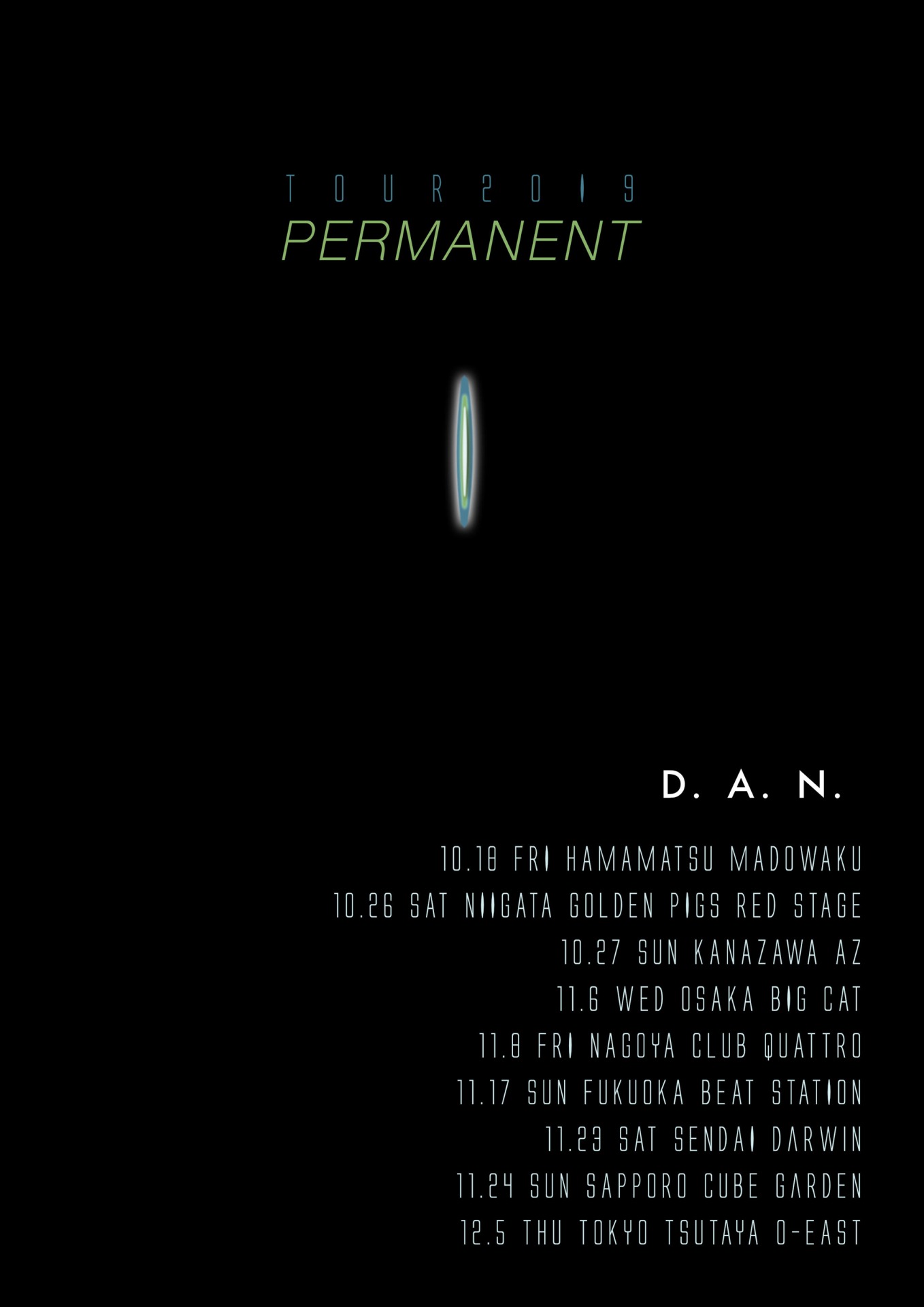 「D.A.N. TOUR 2019 "PERMANENT"」告知ビジュアル