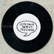 ハンドスタンプ仕様の「Let's talk about feelings」アナログ盤面。