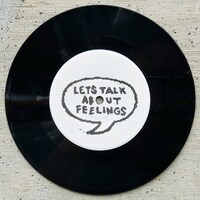 ハンドスタンプ仕様の「Let's talk about feelings」アナログ盤面。