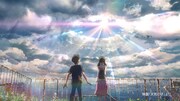 サントリー天然水の新CM「手のひらを空に（雨）」編より。(c)2019「天気の子」製作委員会