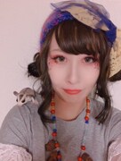 チャム(.△)(嘘とカメレオン)× フクロモモンガのちまき