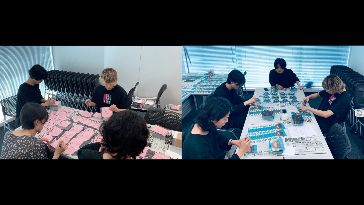 ニューシングル「模様」制作作業の様子。