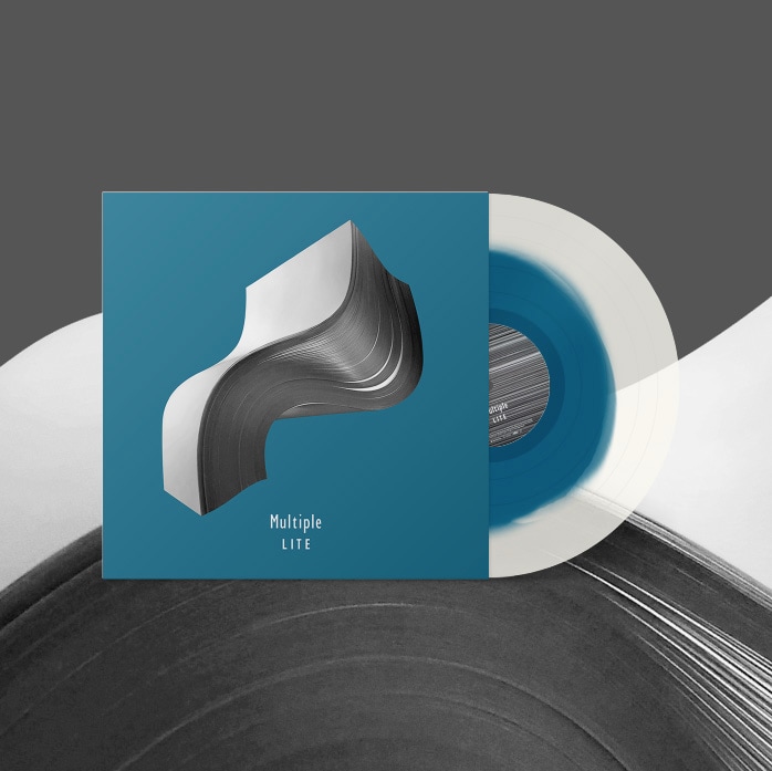 LITE「Multiple」Blue in Cloudy Clear盤アナログジャケット