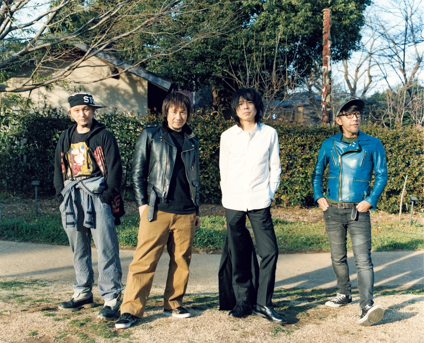 左からJah-Rah、横山健、宮本浩次、Jun Gray。（撮影：佐内正史）