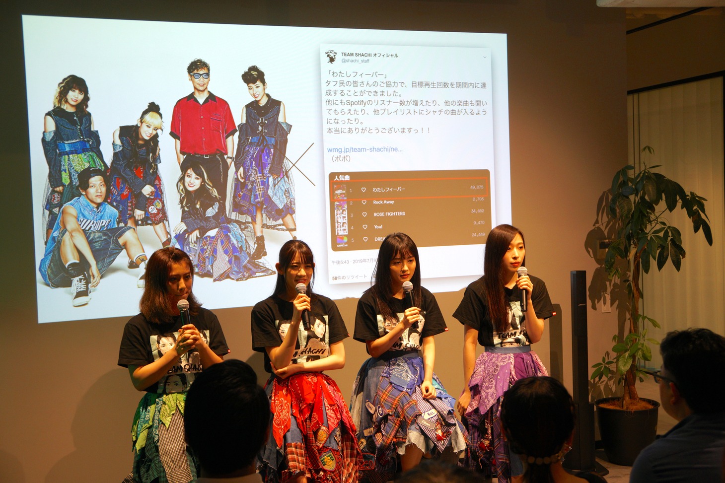 映画「燃えよ！失敗女子」特別上映会の様子。