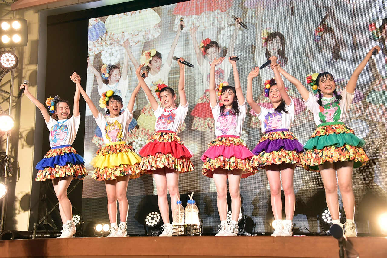 ときめき▽宣伝部「▽ときめき▽夏のびっちょり祭り2019」の様子。