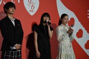 左から佐野勇斗（M!LK）、浅川梨奈、堀田真由。