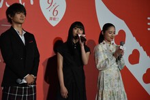 左から佐野勇斗（M!LK）、浅川梨奈、堀田真由。