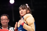 肉襦袢を着けたまま本戦に挑む夏目みさき。