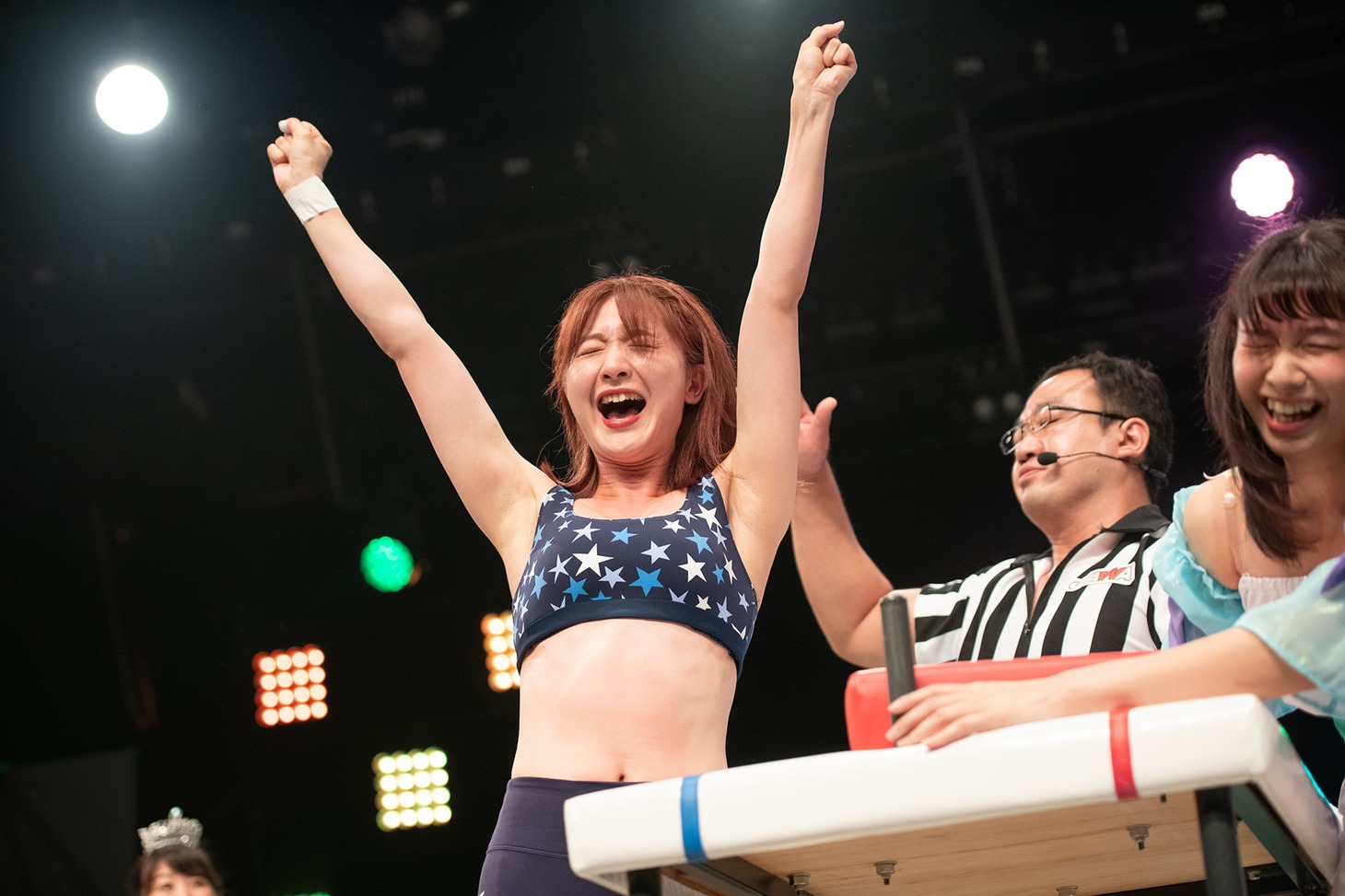 後輩を容赦なく潰して大人気なくガッツポーズする森咲樹。