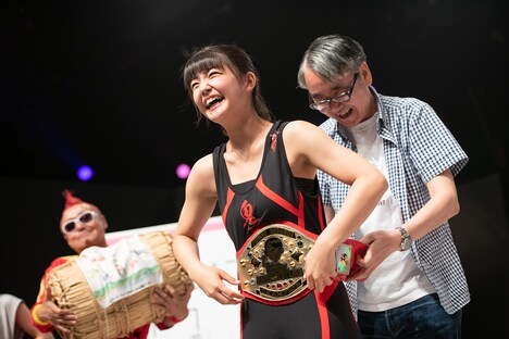 難なくチャンピオンベルトを取り戻した我妻桃実。