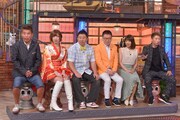 左から勝俣州和、手島優、フォーリンデブはっしー、生島ヒロシ、小林麻耶、井上尚弥。(c)読売テレビ