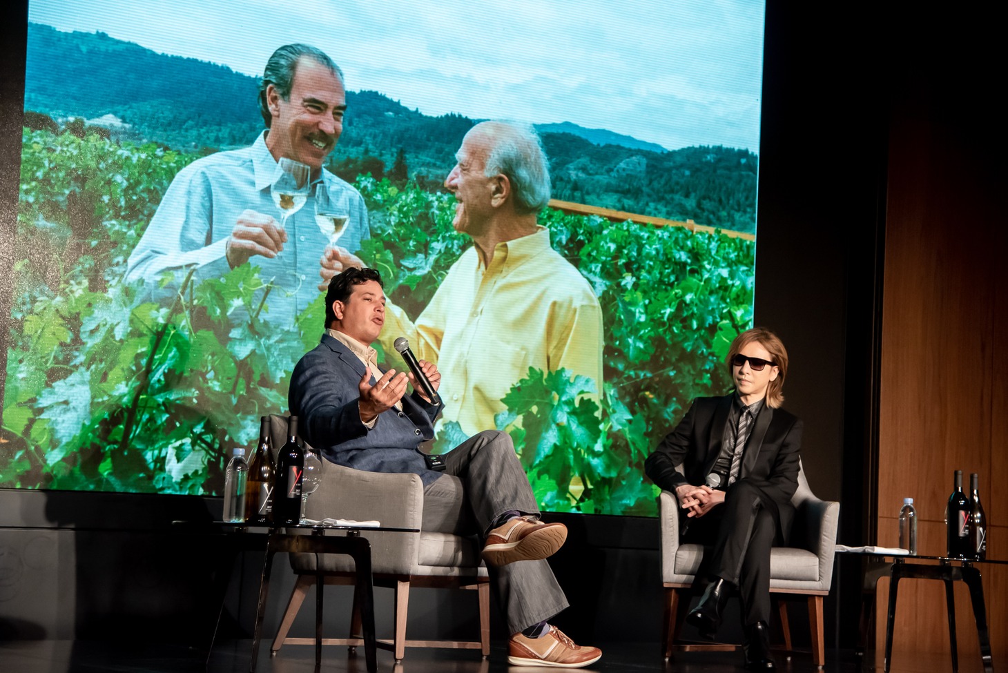 「『Y by Yoshiki California』2019年度リリースワイン 発表会＆試飲会」の様子。