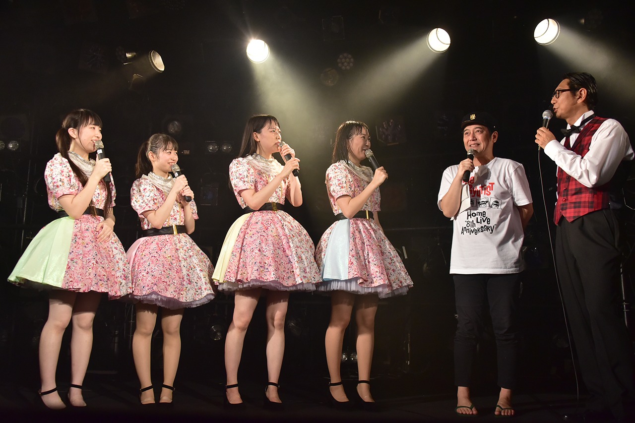 左からRYUTist、スネオヘアー、カンケ。