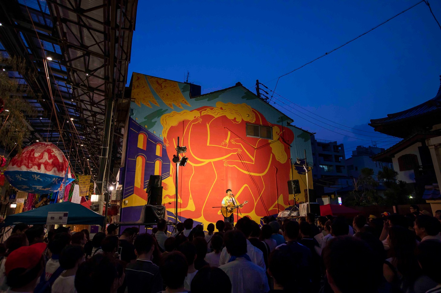 「円頓寺デイリーライブ」初日、曽我部恵一のライブの様子。