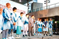 SUPER★DRAGONと天龍源一郎。（撮影：笹森健一）