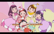 ももいろクローバーZ「おどるポンポコリン」ミュージックビデオのワンシーン。