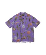 Tempalay×MR.OLIVE「CACTUS COLLAGE ALOHA SHIRT」（パープル / 前）
