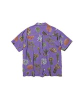 Tempalay×MR.OLIVE「CACTUS COLLAGE ALOHA SHIRT」（パープル / うしろ）
