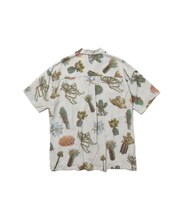 Tempalay×MR.OLIVE「CACTUS COLLAGE ALOHA SHIRT」（ベージュ / うしろ）